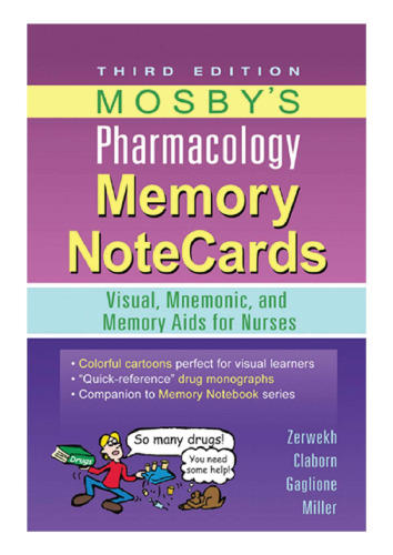 Mosby’s Pharmacology Memory NoteCards - E-Book: Visual, Mnemonic, and Memory Aids for Nurses