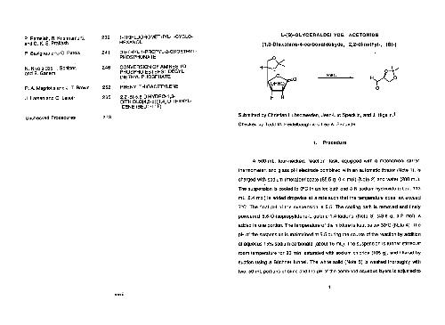 Organic Syntheses