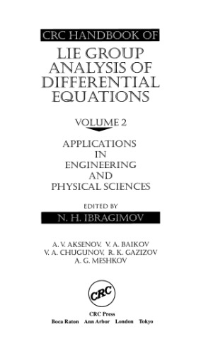 CRC handbook of Lie group analysis of differential equations, vol. 2