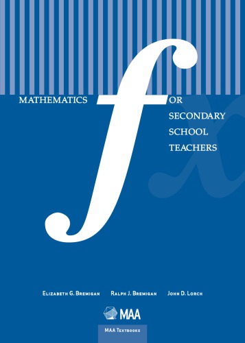 Mathematics for secondary school teachers