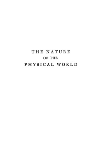 The Nature of the Physical World: Gifford Lectures of 1927