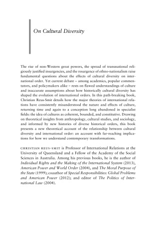 On cultural diversity international theory in a world of difference