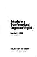 Introductory transformational grammar of English