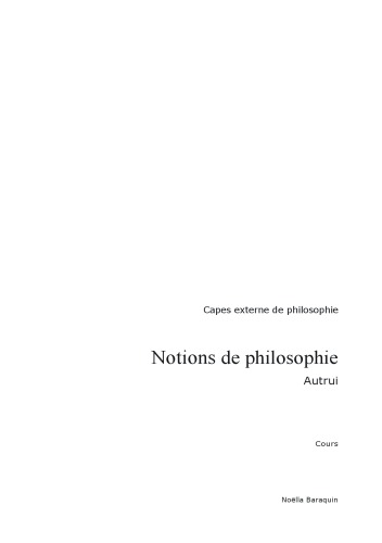 Notions philosophie CAPES AUTRUI CNED