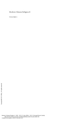 Modern Chinese Religion II：1850-2015 (