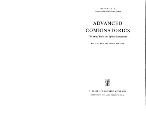 Advanced combinatorics; the art of finite and infinite expansions
