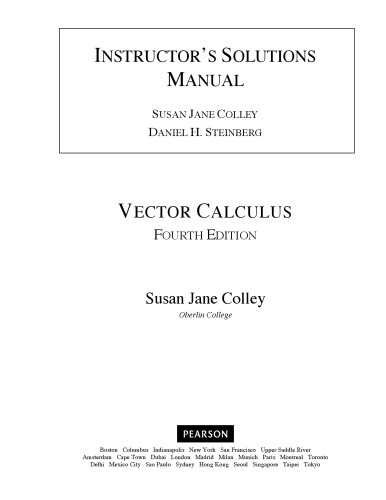 Vector Calculus - Solutions