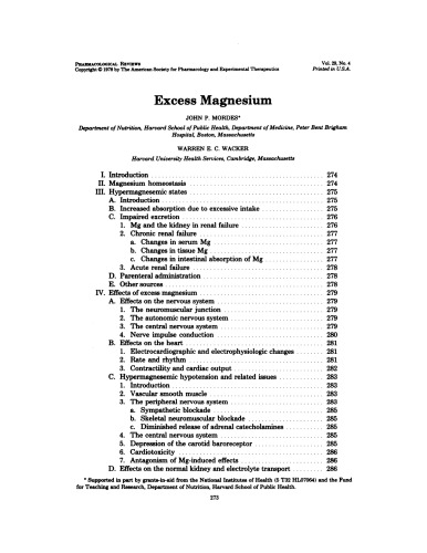 Excess magnesium