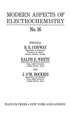 Modern Aspects of Electrochemistry №16