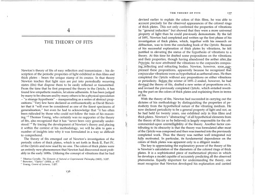 Fits, passions, and paroxysms : physics, method, and chemistry and Newton’s theories of colored bodies and fits of easy reflection