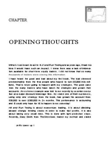 Hit & Run Trading: The Short-Term Stock Traders Bible