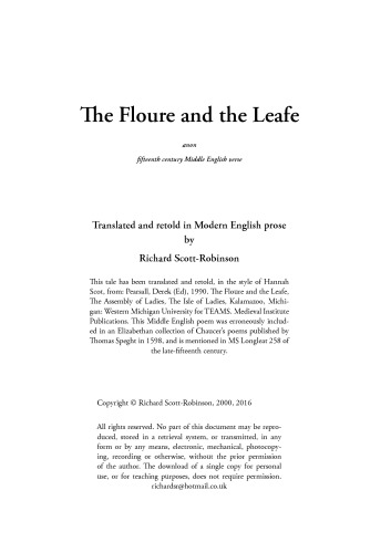 The Floure and the Leafe : fifteenth century Middle English verse
