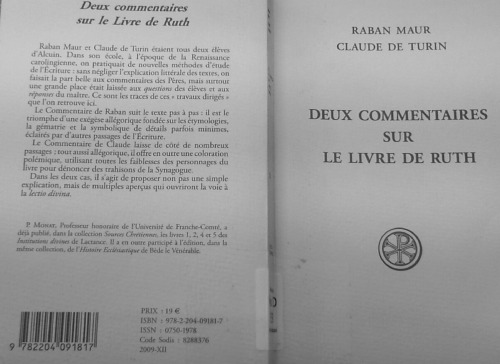Deux commentaires sur le Livre de Ruth