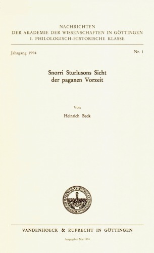 Snorri Sturlusons Sicht der paganen Vorzeit (Gylfaginning)