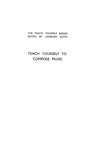 Teach Yourself to Compose Music