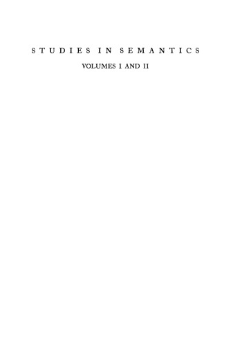 Introduction to Semantics, and Formalization of Logic