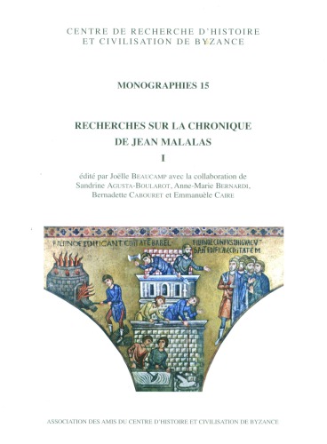 Recherches sur la Chronique de Jean Malalas