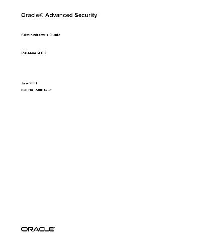Oracle Advanced Security Administrator's Guide