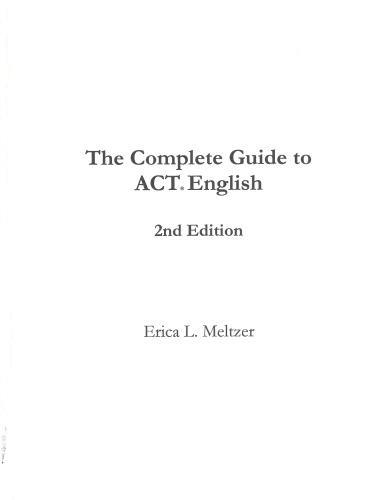The Complete Guide to ACT English