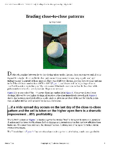 Trading close-to-close patterns