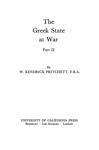 The Greek State at War, Part II: Part II