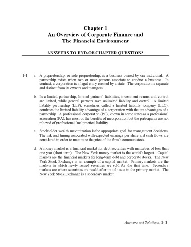 Study Guide to Accompany Financial Management: Theory and Practice