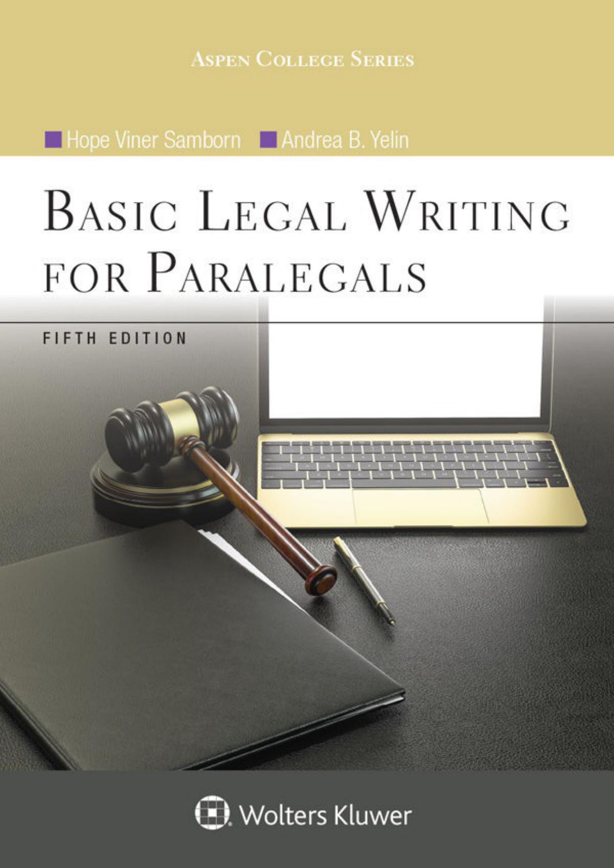 Basic Legal Writing for Paralegals