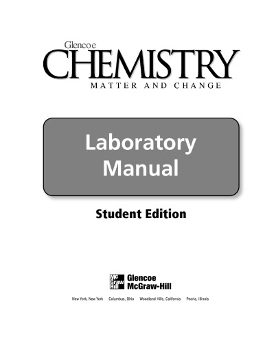 Chemistry: Matter and Change, Laboratory Manual