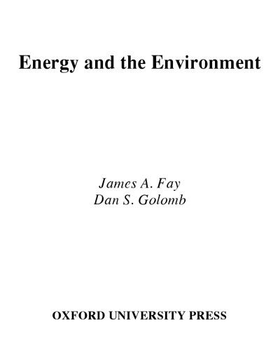 Energy and the Environment