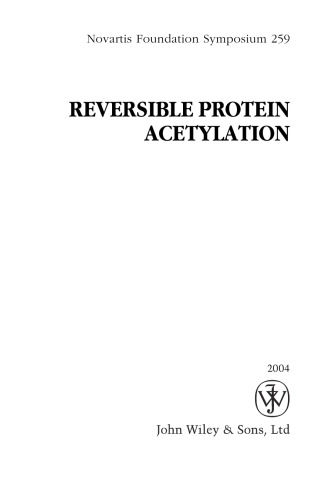 Reversible Protein Acetylation