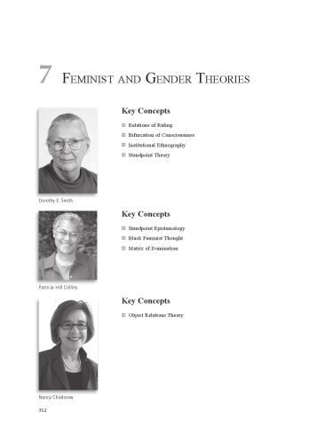 Feminist and Gender Theories (in Sociological Theory in the Contemporary Era: Text and Readings)