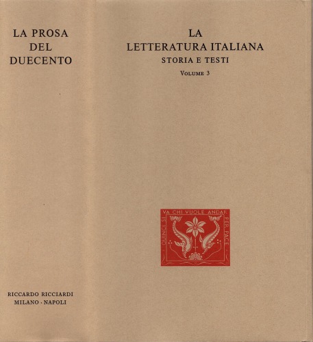 La letteratura italiana. Storia e testi. La prosa del Duecento
