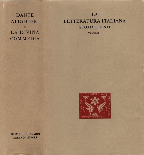 La letteratura italiana. Storia e testi. La Divina Commedia