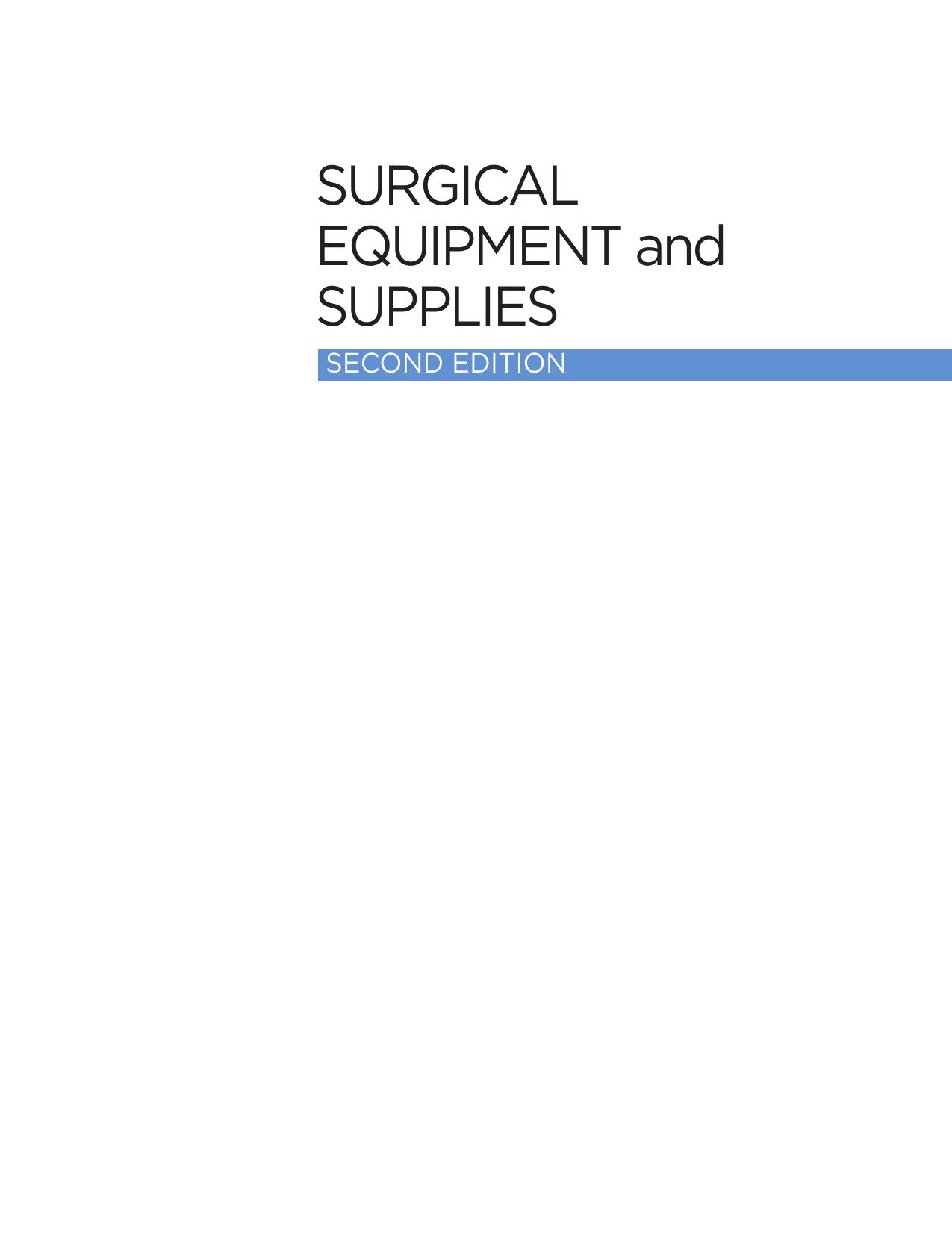 Surgical Equipment and Supplies