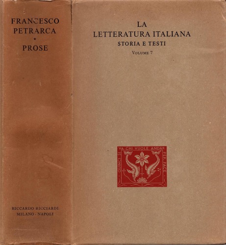 La letteratura italiana. Storia e testi. Prose