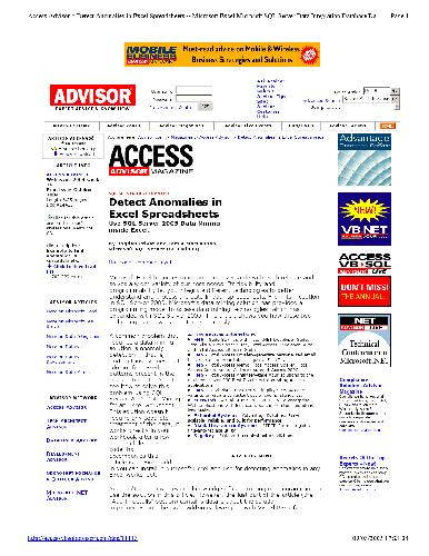 Detect Anomalies in Excel Spreadsheets
