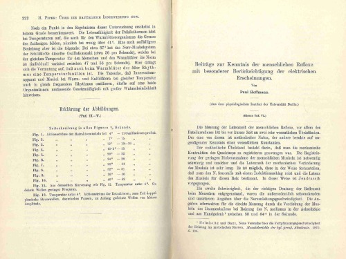 Beiträge zur Kenntnis der menschlichen Reflexe mit besonderer Berücksichtigung der elektrischen Erscheinungen