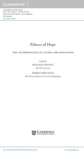 Palaces Of Hope: The anthropology Of Global Organizations