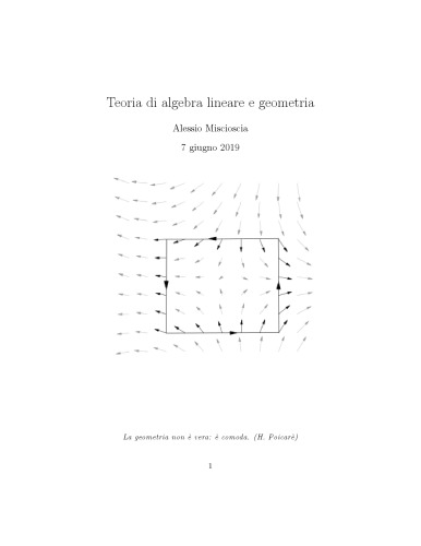 Teoria di Geometria ed algebra lineare