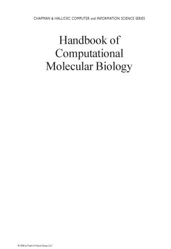 Handbook of Computational Molecular Biology