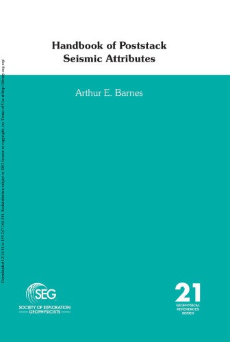 A Handbook for Seismic Attributes