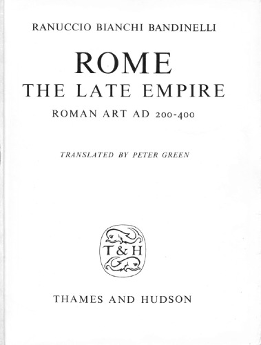 Rome, the Late Empire: Roman Art, AD 200–400