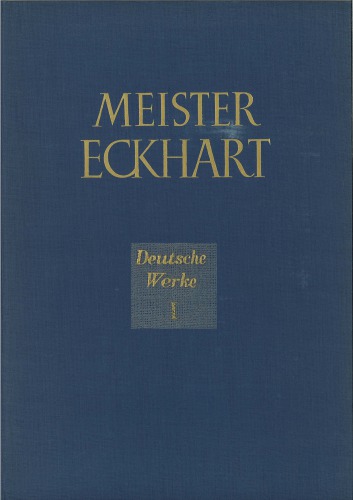 Meister Eckhart. Deutsche Werke Band 1_Predigten 1-24