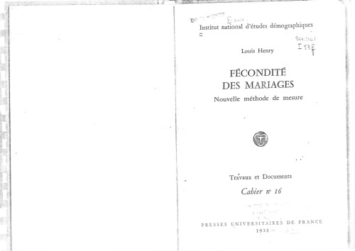 Fécondité des mariages