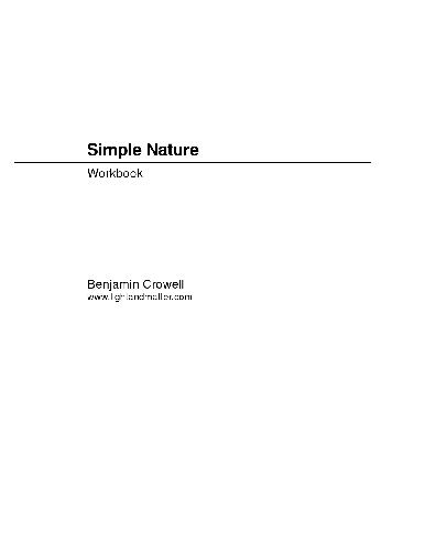 Simple Nature. Workbook