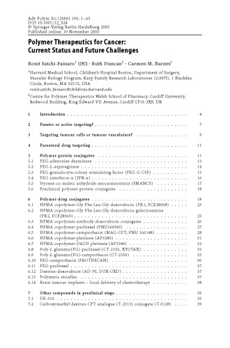 Polymer Therapeutics II
