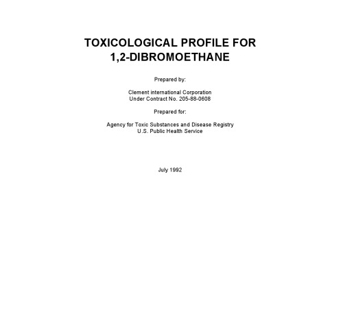 Toxicological profiles - 1,2-dibromoethane