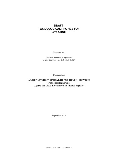 Toxicological profiles - Atrazine