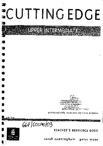 Cutting Edge. Upper Intermediate Teacher's Resource Book