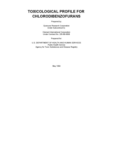 Toxicological profiles - Chlorodibenzofurans